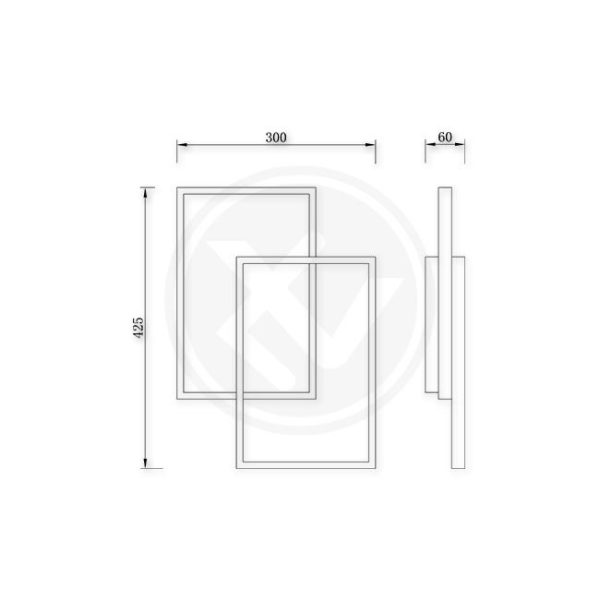 Galaxis Polaris LED luster 45W 42x30x6 cm bijeli - Image 3