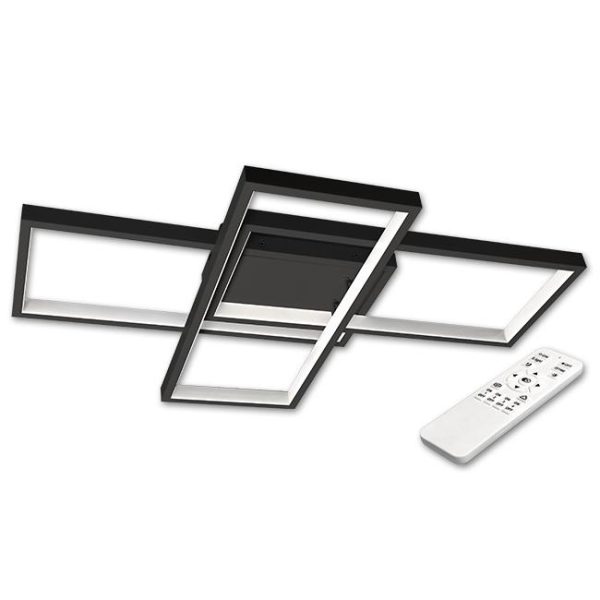 Galaxis Orion LED luster 72W 56x37x8 cm crni