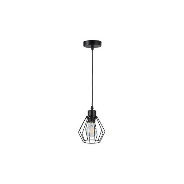 E27 Otto x1 viseća lampa, crna