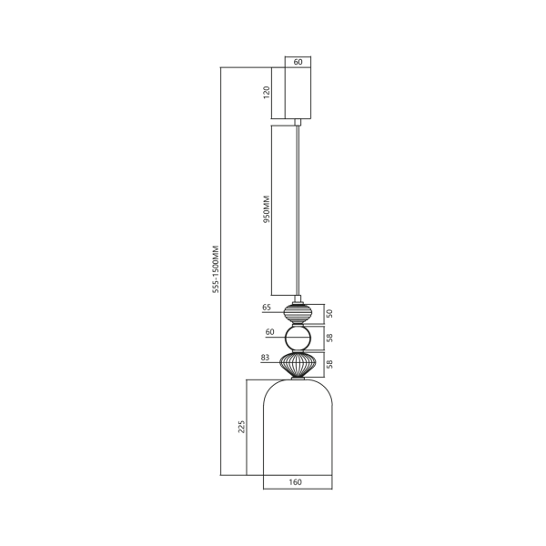 ARTE 12W LED viseća lampa, prom. 16 cm crna - Image 4