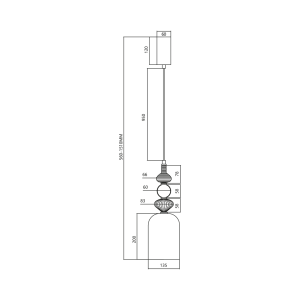 ARTE 12W LED viseća lampa, prom. 13 cm mesing - Image 4