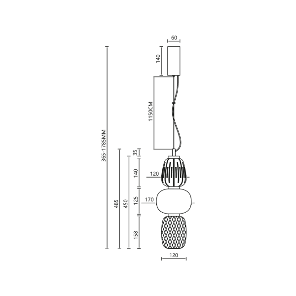 CARO SMOKED LED viseća lampa 28W - Image 5