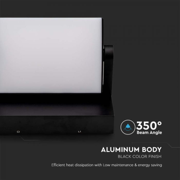 Zidna LED svjetiljka 17W 4000K - IP65 crna 2937 . - Image 3