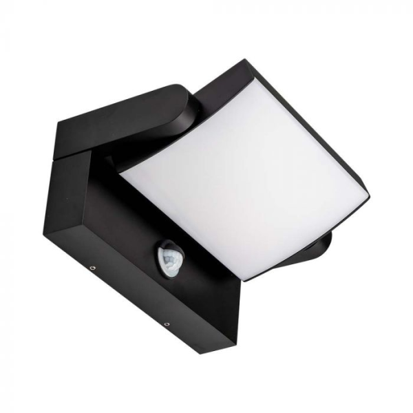 Zidna LED svjetiljka sa senzorom 17W 4000K - IP65 crna