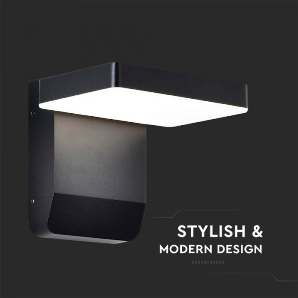 Zidna LED četvrtasta svjetiljka 17W 4000K - IP65 crna - Image 3