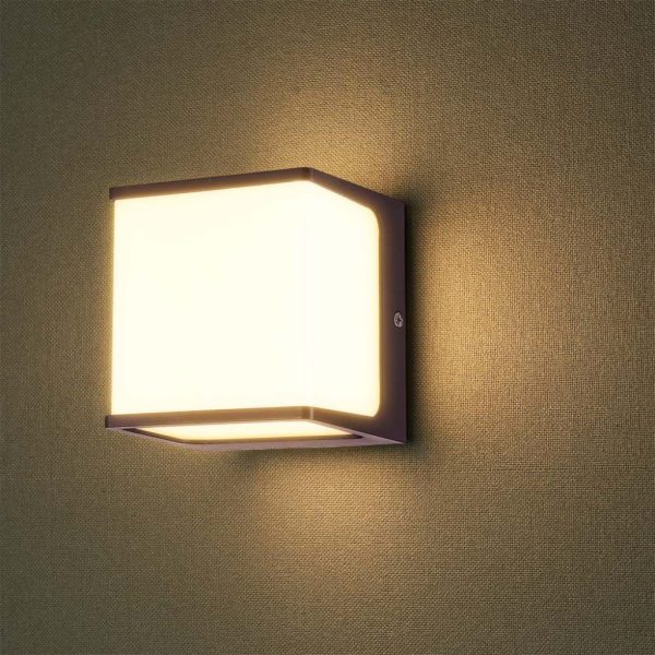 Zidna lampa 8W 4000K - IP65 smeđa - Image 2