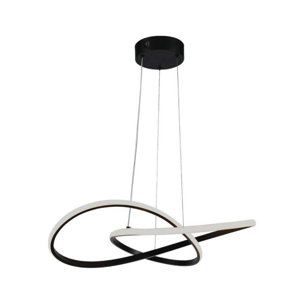 LED visilica 20 W od metala s modernim dizajnom 50 * 10 cm crna boja 3000K
