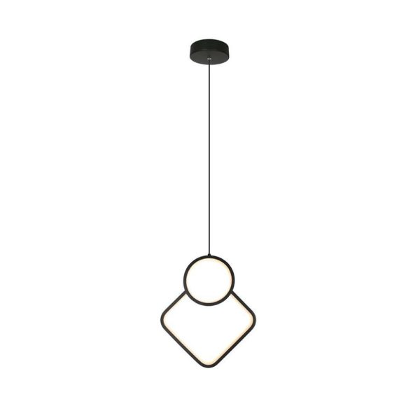 LED visilica 12W moderni dizajn crna boja 3000K