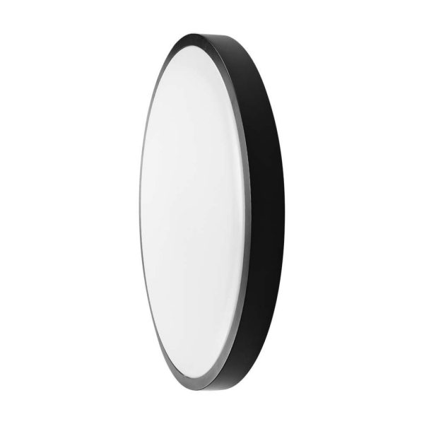 36W LED plafonjera s mirkovalnim senzorom-okrugla s crnim rubom 4000K IP44 - Image 5