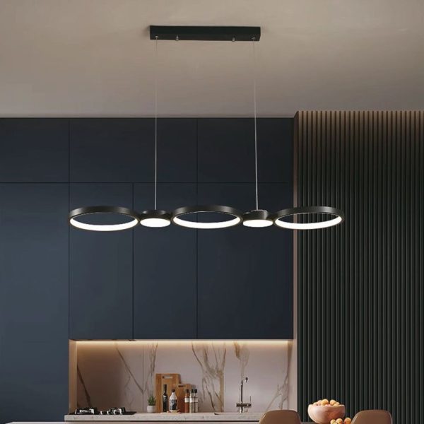 38W LED dizajnerska viseća svjetiljka crna 4000K - Image 3