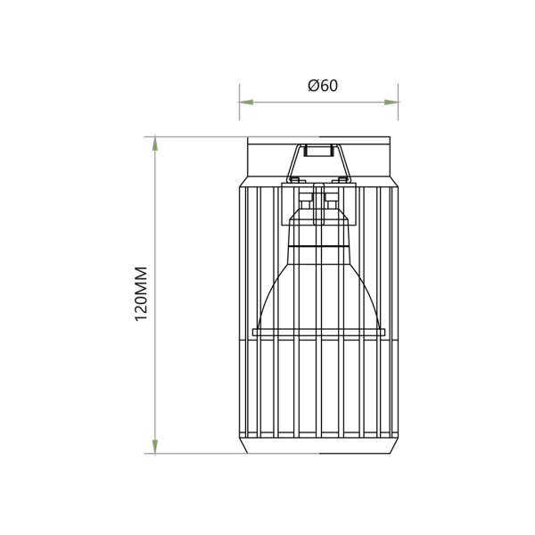 SVJETILJKA VERTIKALNA BIJELA 1xGU10 - Image 4