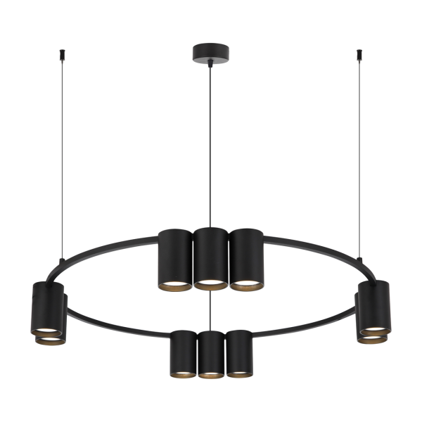 Viseća lampa (krug) GENESIS BLACK 10xGU10