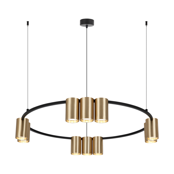 Viseća lampa (krug) GENESIS BLACK GOLD 10xGU10
