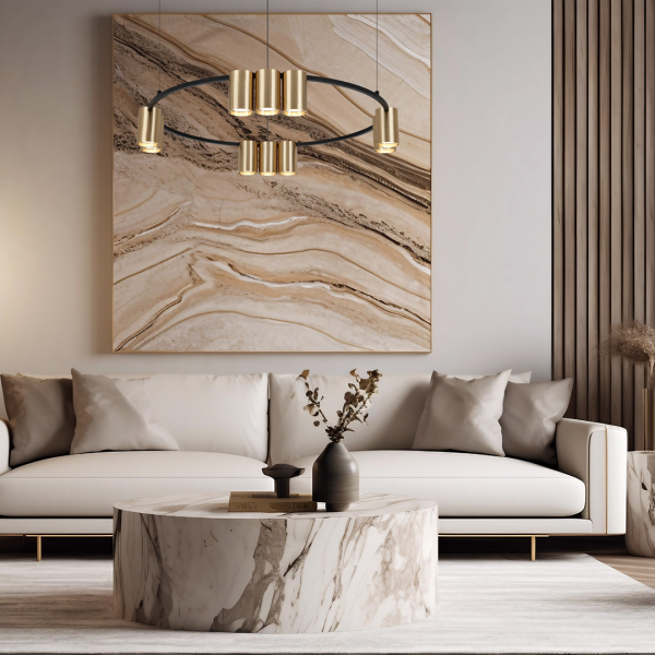 Viseća lampa (krug) GENESIS BLACK GOLD 10xGU10 - Image 2