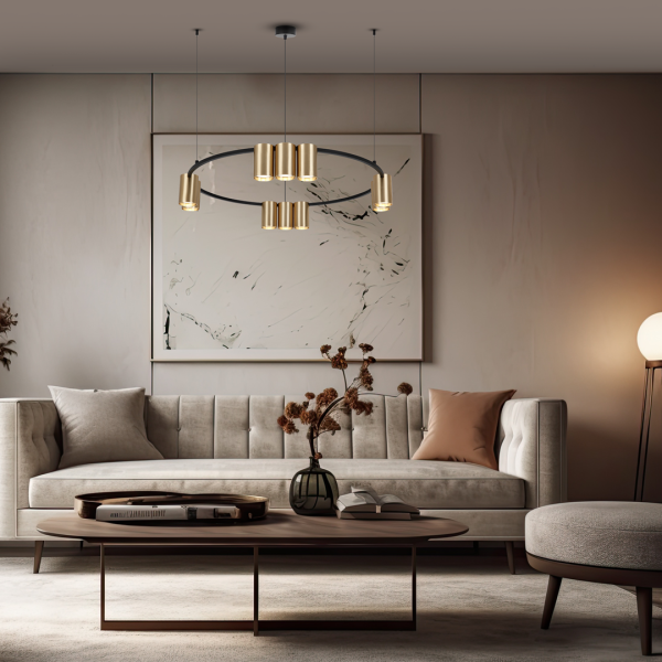 Viseća lampa (krug) GENESIS BLACK GOLD 10xGU10 - Image 3
