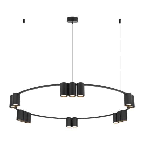 Viseća lampa (krug) GENESIS BLACK 15xGU10