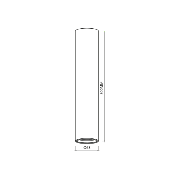 GENESIS SPOT CRNA 1xGU10 30cm - Image 4