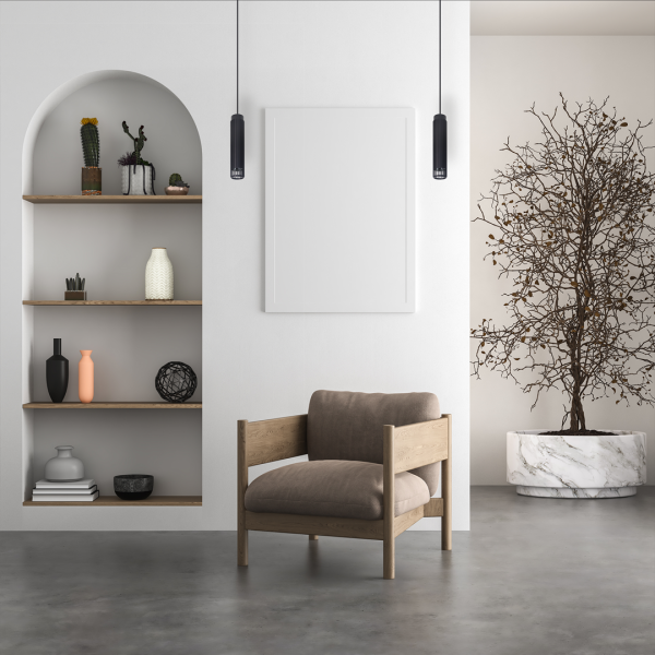 VERTIKALNA CRNA VISEĆA SVJETILKA 1xGU10 - Image 2