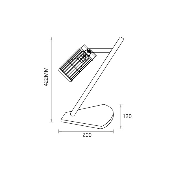 VERTIKALNA BIJELA UREDSKA SVJETILJKA 1xGU10 - Image 4