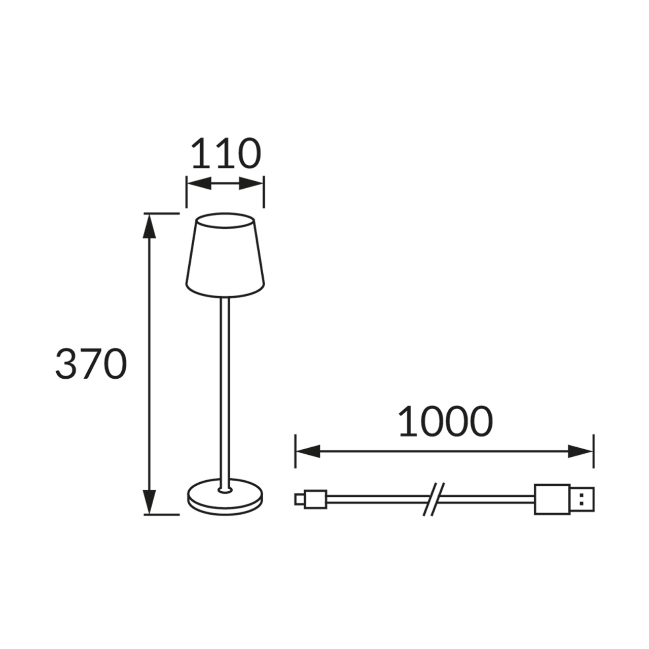 LED TOGA CRNA STOLNA LAMPA - Image 3