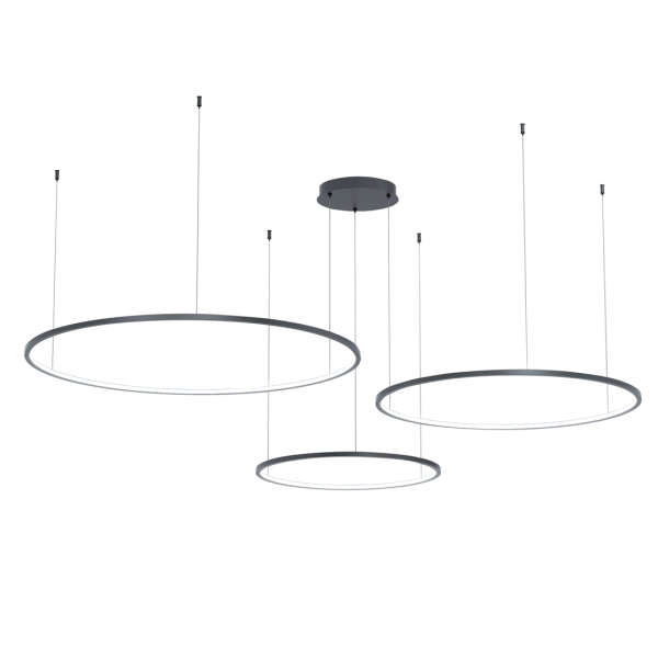 SATURNO CRNA LED VISEĆA LAMPA 100W