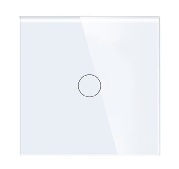 Stakleni panel za prekidač, bijeli