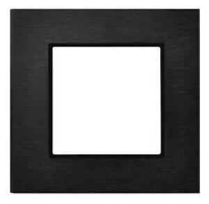 Jednostruki aluminijski okvir za module s metalnim nosačem, crni