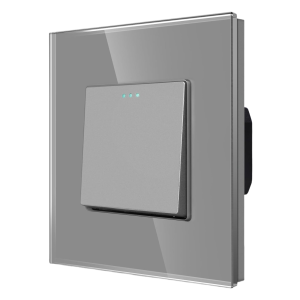 Prekidač s fluorescentnom indikacijom, sivi