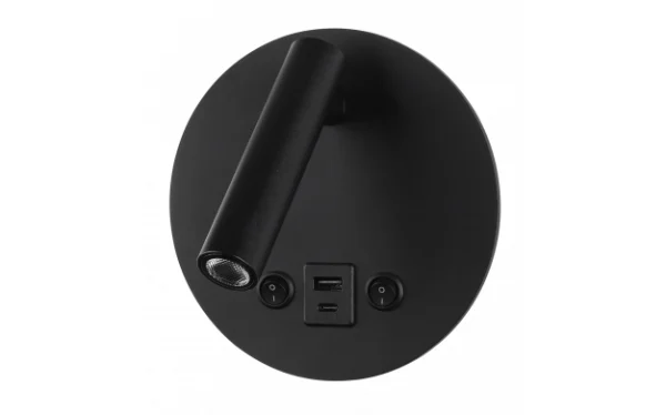 LED zidna svjetiljka 8W s ON/OFF prekidačem + USB crna
