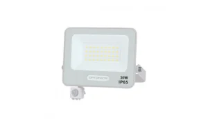 LED SMD reflektor 30W 3000K IP65 bijelo tijelo sa senzorom