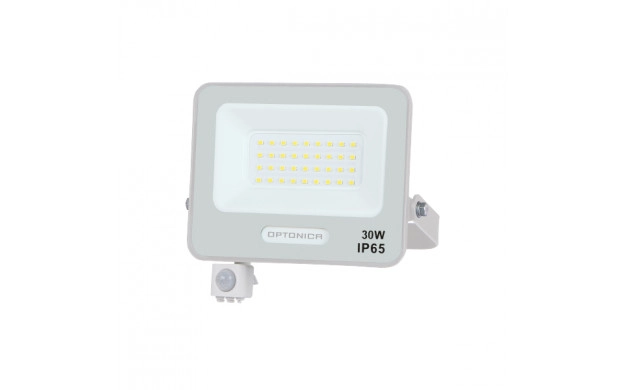 LED SMD reflektor 30W 4000K IP65 bijelo tijelo sa senzorom