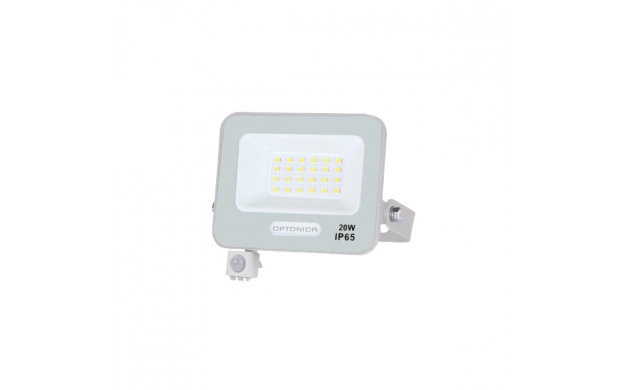 LED SMD reflektor 20W 4000K IP65 bijelo tijelo sa senzorom