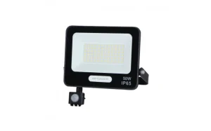 LED SMD reflektor 50W 4000K IP65 crno tijelo sa senzorom