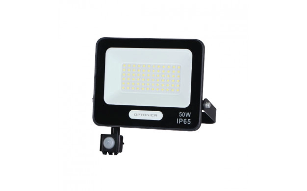 LED SMD reflektor 50W 6000K IP65 crno tijelo sa senzorom