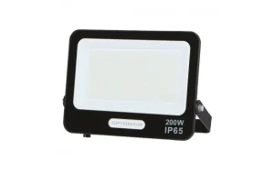 LED SMD reflektor crnog tijela 200W 4000K IP65 s 30cm kabelom