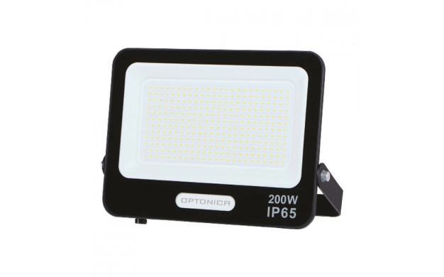 LED SMD reflektor crnog tijela 200W 6000K IP65 s 30cm kabelom