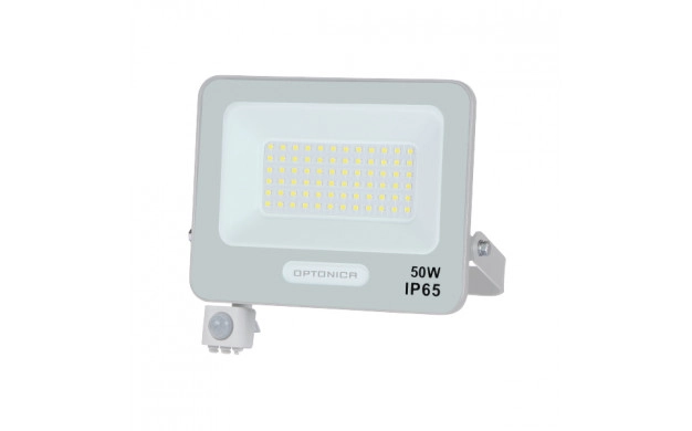 LED SMD reflektor 50W 4000K IP65 bijelo tijelo sa senzorom