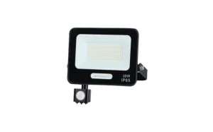 LED SMD reflektor 30W 3000K IP65 crno tijelo sa senzorom