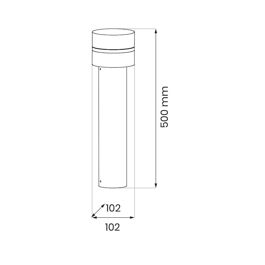 Vrtna svjetiljka Mia 1xE27 IP44 50cm - Slika 4
