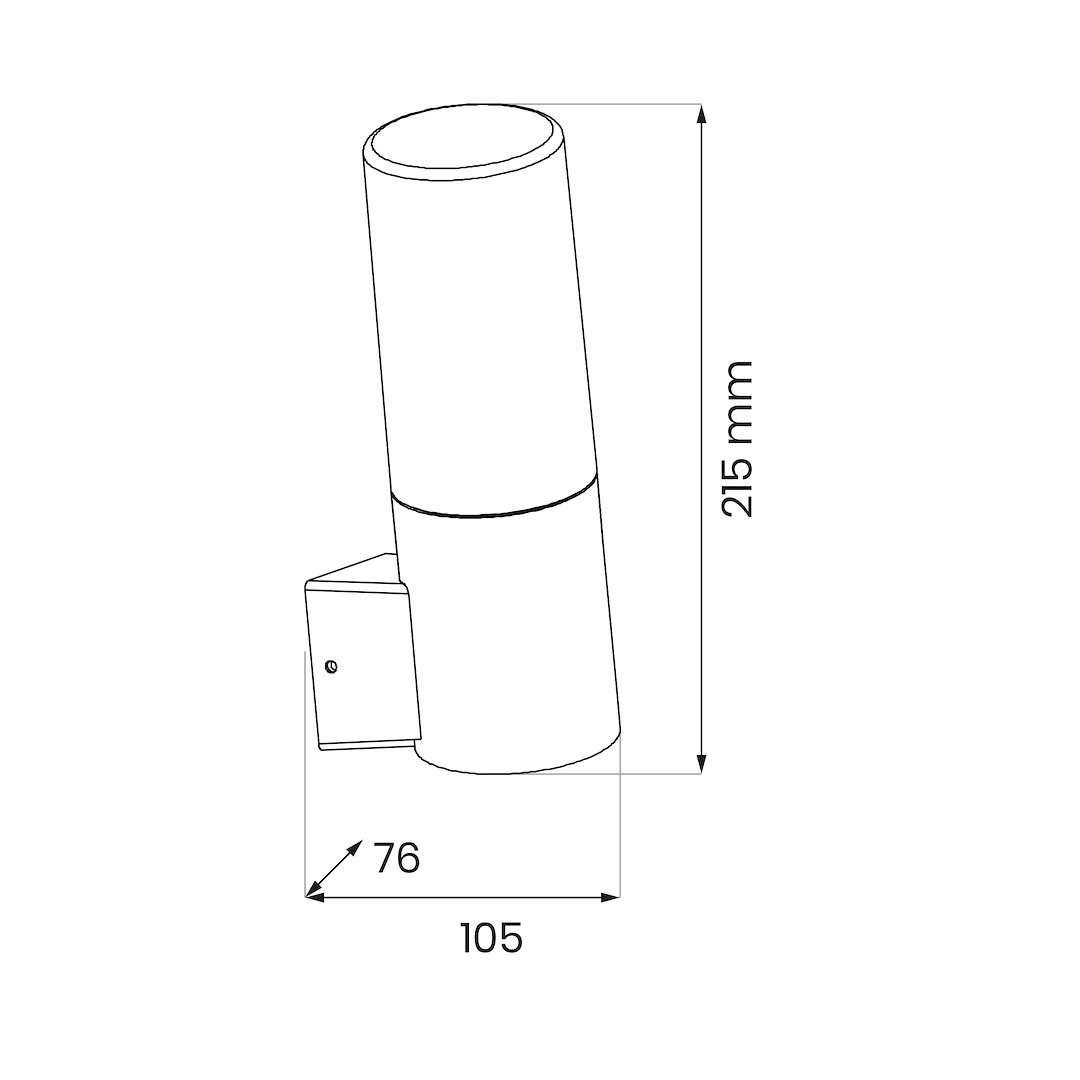 Zidna vrtna lampa Harlem 1xE27 IP44 - Slika 3