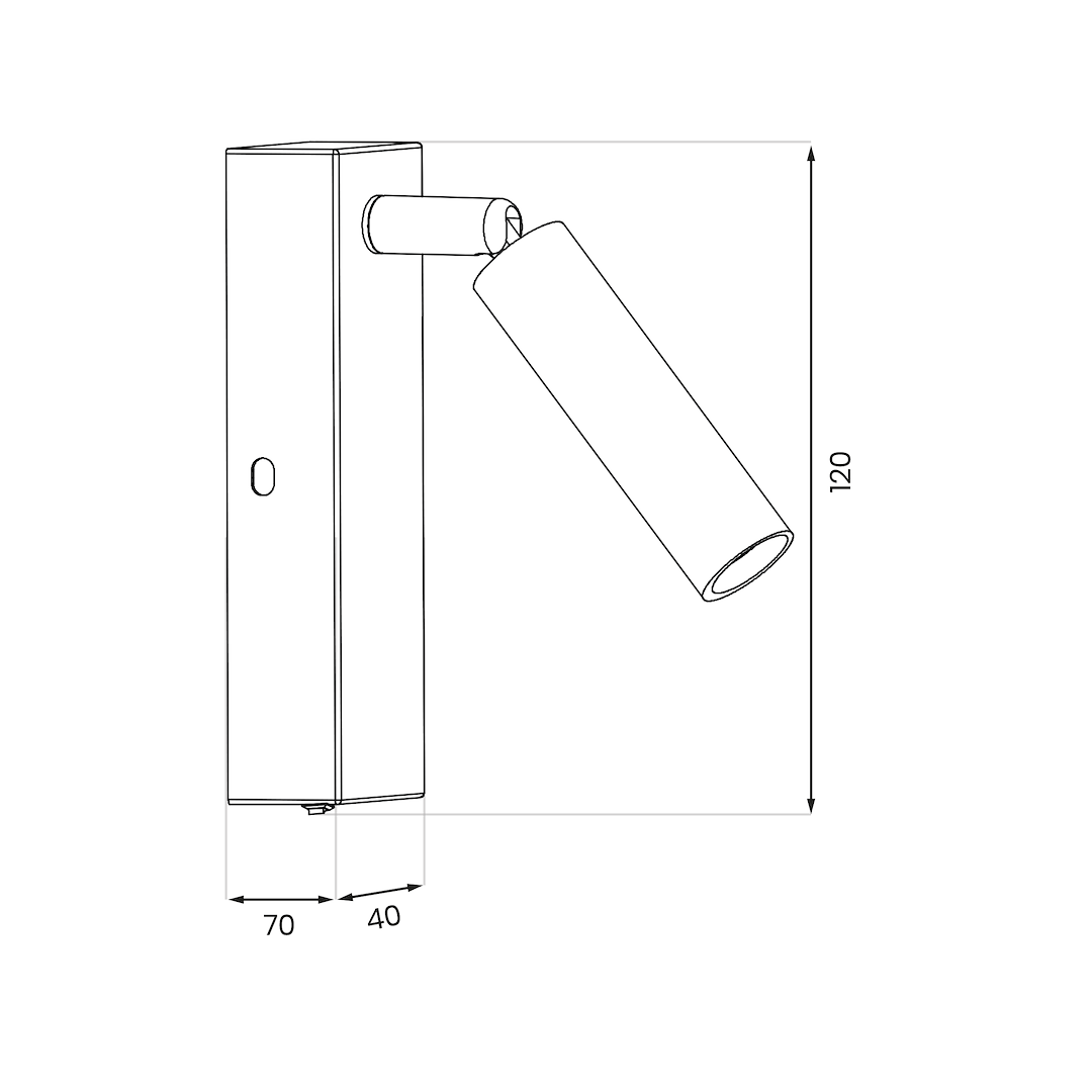 Santi 1xG9 Bijela Zidna Lampa - Slika 3