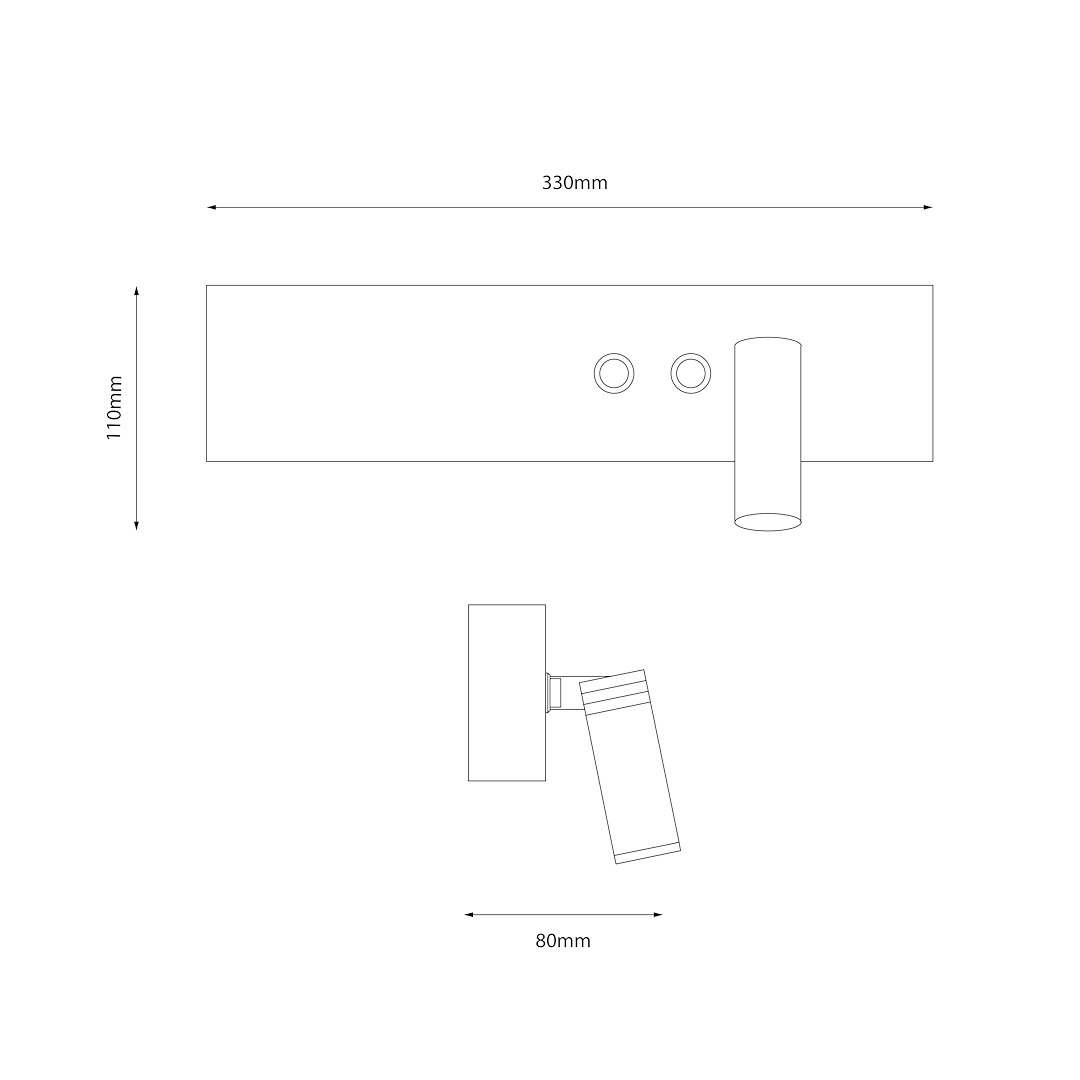 Desna zidna lampa Resort 10W + 3W LED 4000K bijela - Slika 3