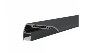 Aluminijski profil za LED traku crno tijelo/bijeli poklopac L=2M