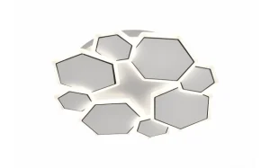 LED stropna svjetiljka 68W bijelo/sivo tijelo CCT + daljinski upravljač