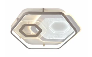 LED stropna svjetiljka 84W bijelo/sivo tijelo CCT + daljinski upravljač