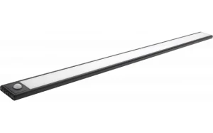 LED rasvjeta za ormarić, uska, crna - 3,5W, 3000K - PIR senzor