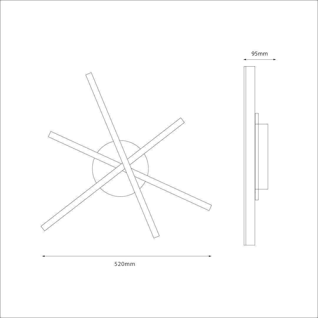 STICK 12W LED stropna lampa - Slika 5