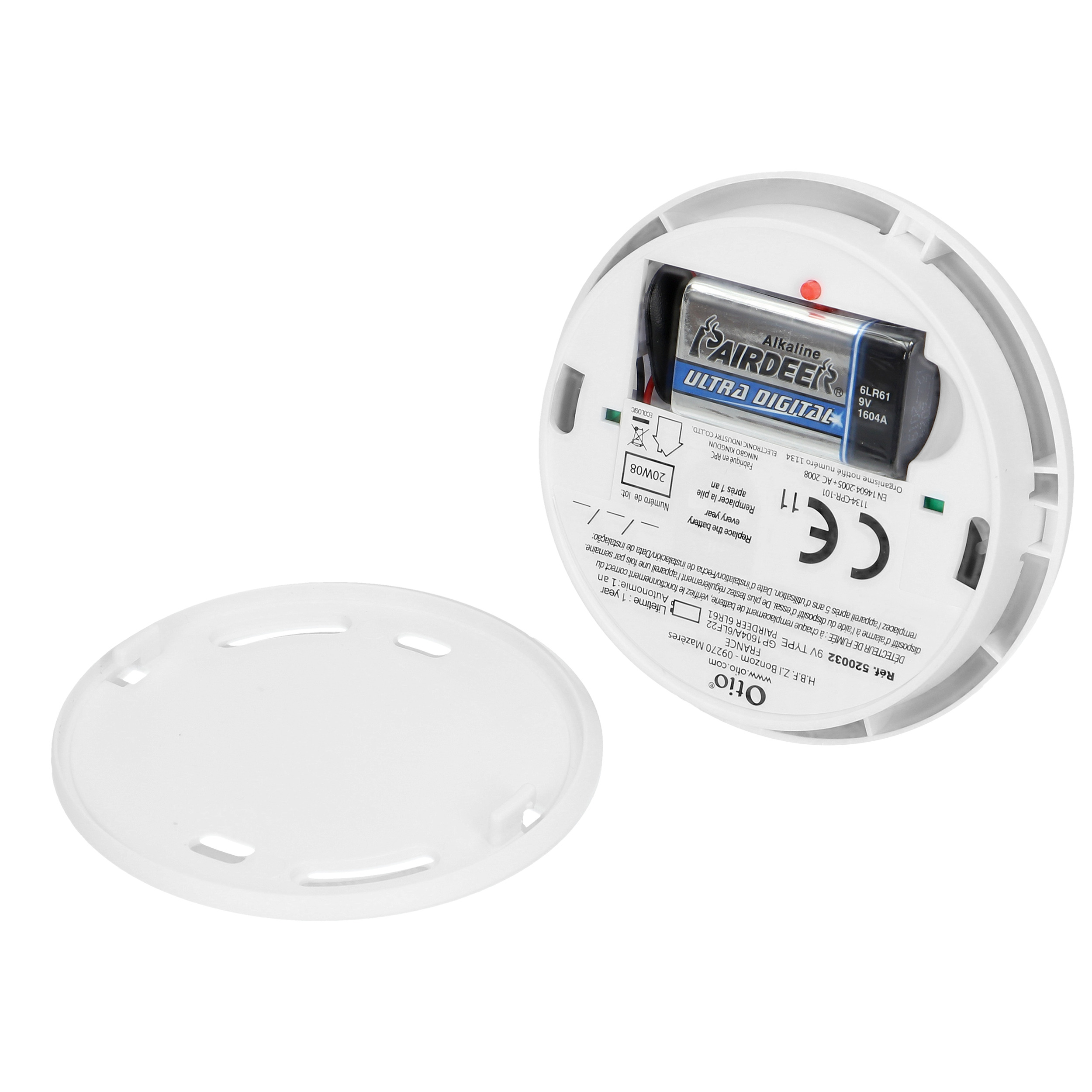 Baterija operated smoke detector, 9V DC, 5-year service life - Slika 5