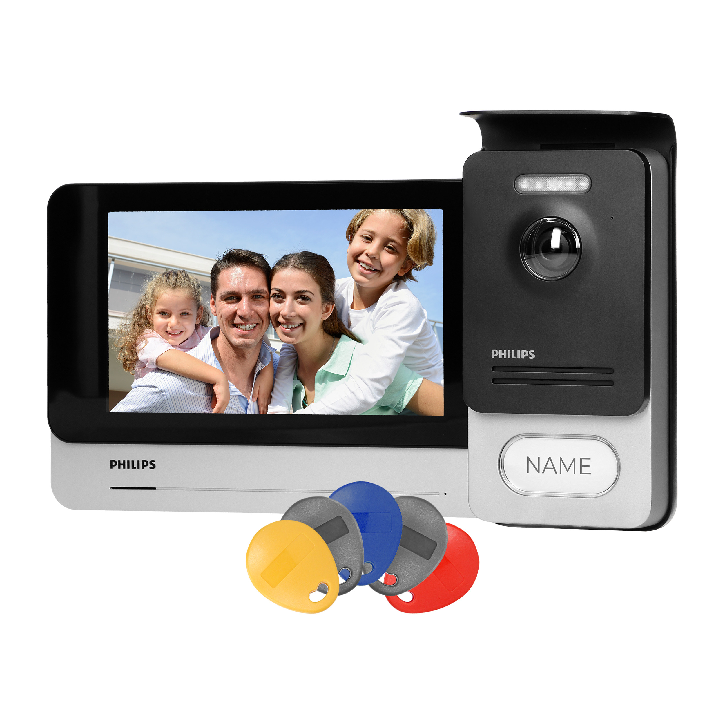 Philips WelcomeEye Touch video doorphone set, 7" full touchscreen interface, memory