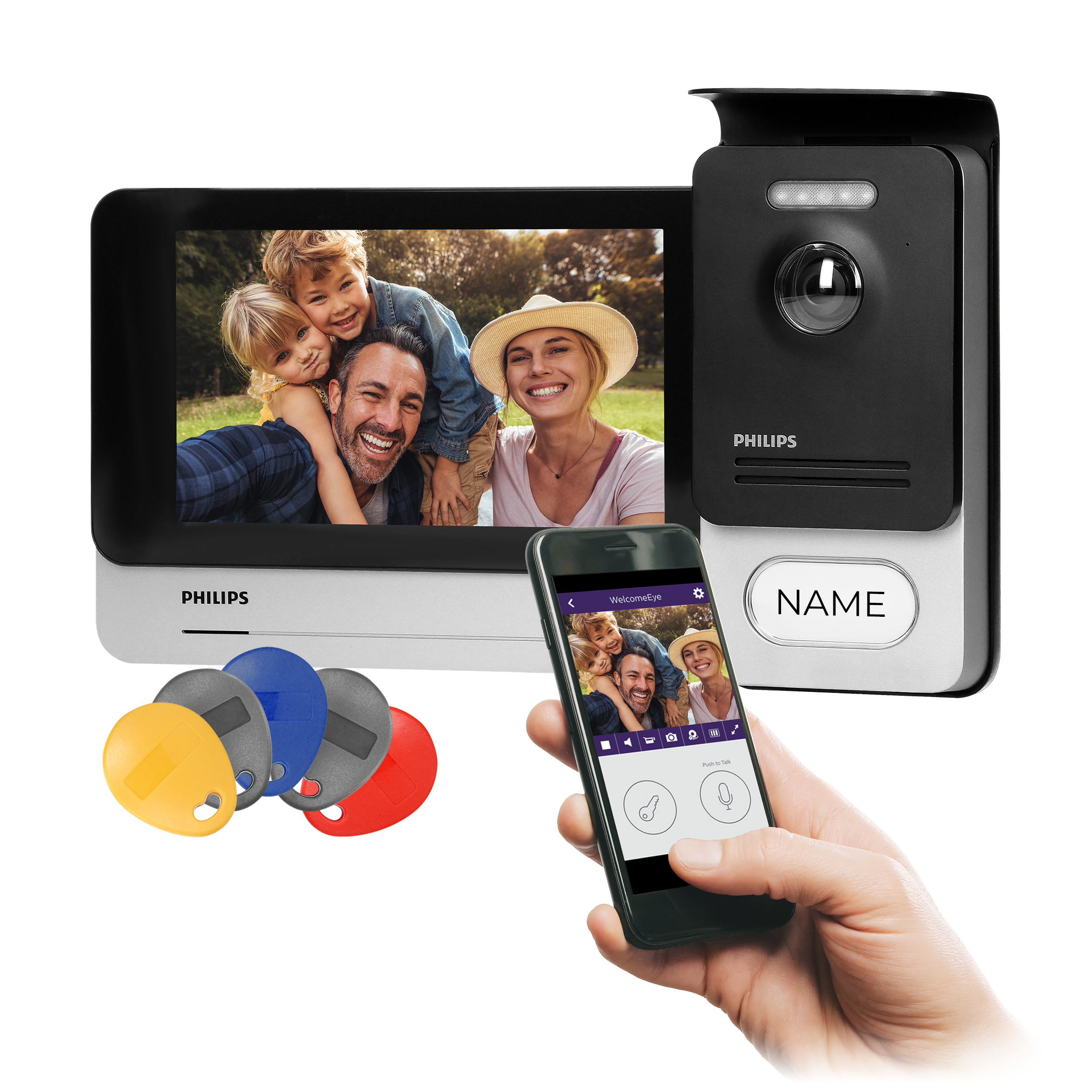 Philips WelcomeEye Connect, WiFi, 7" touchscreen, memory,